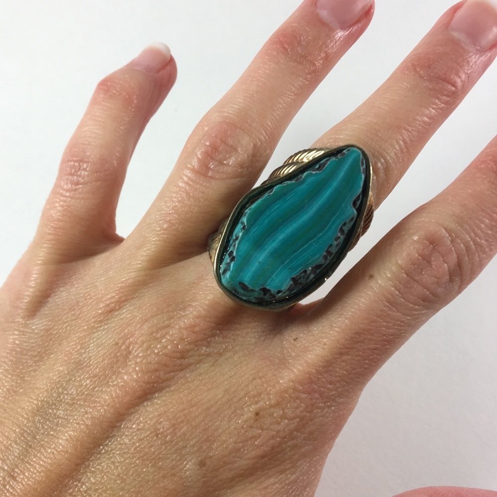 Agate Slice Ring - image 1